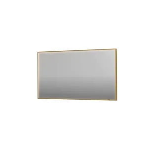 INK SP19 mirror - rectangular in steel frame - dimmable direct LED with sensor switch - heating - warm and cold light - 140x4x80 cm - Brushed matt gold