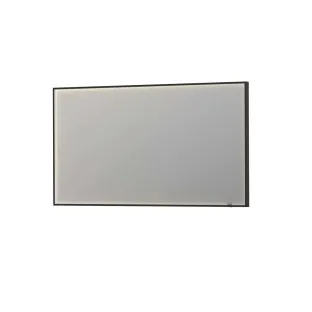 INK SP19 mirror - rectangular in steel frame - dimmable direct LED with sensor switch - heating - warm and cold light - 140x4x80 cm - Matt black