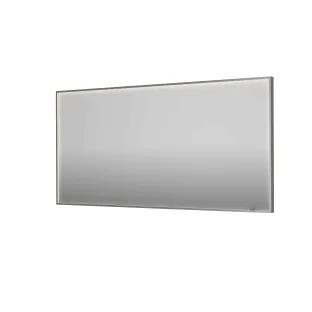 INK SP19 mirror - rectangular in steel frame - dimmable direct LED with sensor switch - heating - warm and cold light - 160x4x80 cm - Brushed stainless steel