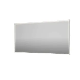 INK SP19 mirror - rectangular in steel frame - dimmable direct LED with sensor switch - heating - warm and cold light - 160x4x80 cm - Matt white