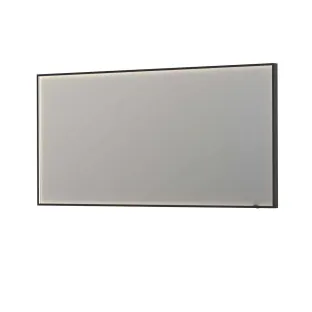 INK SP19 mirror - rectangular in steel frame - dimmable direct LED with sensor switch - heating - warm and cold light - 160x4x80 cm - Matt black