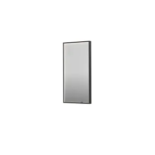 INK SP19 mirror - rectangular in steel frame - dimmable direct LED with sensor switch - heating - warm and cold light - 40x4x80 cm - Brushed metal black