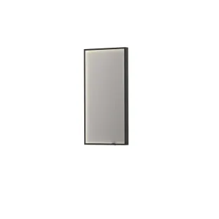 INK SP19 mirror - rectangular in steel frame - dimmable direct LED with sensor switch - heating - warm and cold light - 40x4x80 cm - Matt black