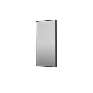 INK SP19 mirror - rectangular in steel frame - dimmable direct LED with sensor switch - heating - warm and cold light - 50x4x100 cm - Brushed metal black