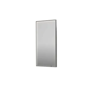 INK SP19 mirror - rectangular in steel frame - dimmable direct LED with sensor switch - heating - warm and cold light - 50x4x100 cm - Brushed stainless steel