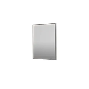 INK SP19 mirror - rectangular in steel frame - dimmable direct LED with sensor switch - heating - warm and cold light - 60x4x80 cm - Brushed stainless steel