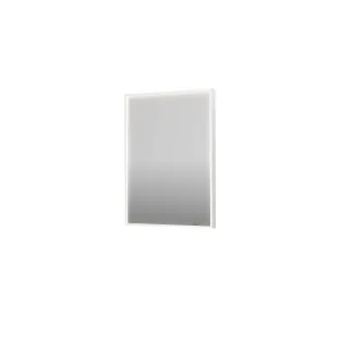 INK SP19 mirror - rectangular in steel frame - dimmable direct LED with sensor switch - heating - warm and cold light - 60x4x80 cm - Matt white