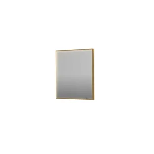 INK SP19 mirror - rectangular in steel frame - dimmable direct LED with sensor switch - heating - warm and cold light - 70x4x80 cm - Brushed matt gold