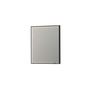 INK SP19 mirror - rectangular in steel frame - dimmable direct LED with sensor switch - heating - warm and cold light - 70x4x80 cm - Matt black