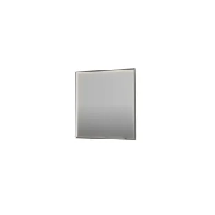 INK SP19 mirror - rectangular in steel frame - dimmable direct LED with sensor switch - heating - warm and cold light - 80x4x80 cm - Brushed stainless steel