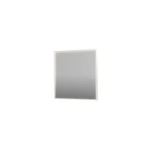 INK SP19 mirror - rectangular in steel frame - dimmable direct LED with sensor switch - heating - warm and cold light - 80x4x80 cm - Matt white