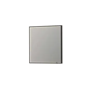 INK SP19 mirror - rectangular in steel frame - dimmable direct LED with sensor switch - heating - warm and cold light - 80x4x80 cm - Matt black