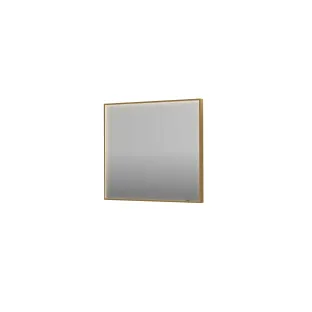 INK SP19 mirror - rectangular in steel frame - dimmable direct LED with sensor switch - heating - warm and cold light - 90x4x80 cm - Brushed matt gold