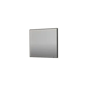 INK SP19 mirror - rectangular in steel frame - dimmable direct LED with sensor switch - heating - warm and cold light - 90x4x80 cm - Brushed metal black