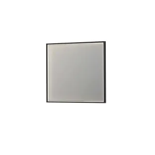 INK SP19 mirror - rectangular in steel frame - dimmable direct LED with sensor switch - heating - warm and cold light - 90x4x80 cm - Matt black