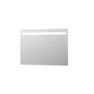 INK SP2 mirror - horizontal LED lighting with dimmable sensor switch - heating - warm and cold light - 120x3x80 cm - Silver