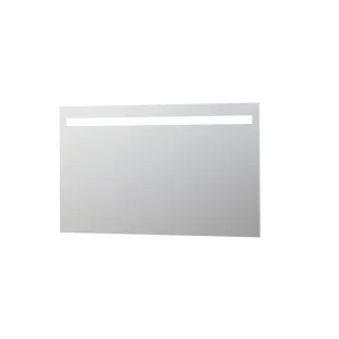 INK SP2 mirror - horizontal LED lighting with dimmable sensor switch - warm and cold light - 140x3x80 cm - Silver