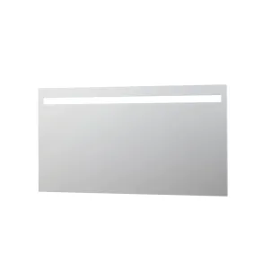 INK SP2 mirror - horizontal LED lighting with dimmable sensor switch - warm and cold light - 180x3x80 cm - Silver