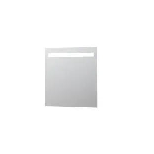 INK SP2 mirror - horizontal LED lighting with dimmable sensor switch - warm and cold light - 80x3x80 cm - Silver