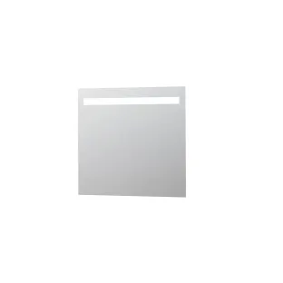 INK SP2 mirror - horizontal LED lighting with dimmable sensor switch - warm and cold light - 90x3x80 cm - Silver