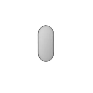 INK SP20 mirror - oval in steel frame - 30x80 cm - Brushed stainless steel