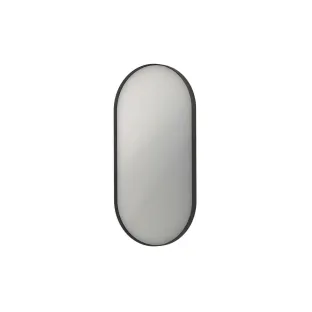 INK SP20 mirror - oval in steel frame - 40x80 cm - Matt black