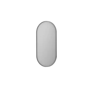 INK SP20 mirror - oval in steel frame - 50x100 cm - Brushed stainless steel