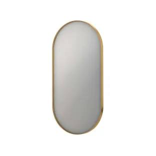 INK SP20 mirror - oval in steel frame - 50x100 cm - Matt gold