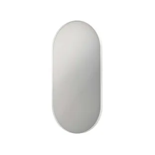 INK SP20 mirror - oval in steel frame - 50x100 cm - Matt white