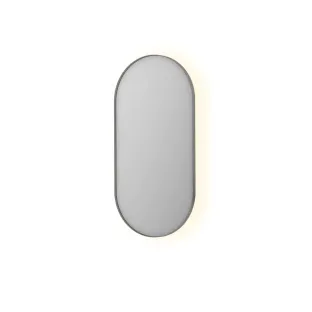 INK SP20 mirror - oval in steel frame - 60x120 cm - Brushed stainless steel