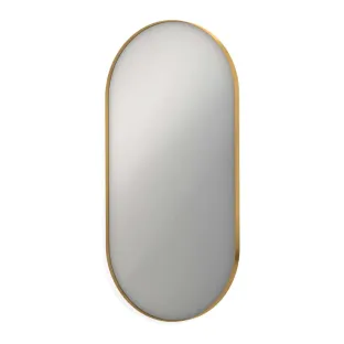 INK SP20 mirror - oval in steel frame - 60x120 cm - Matt gold