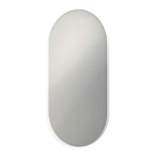 INK SP20 mirror - oval in steel frame - 60x120 cm - Matt white