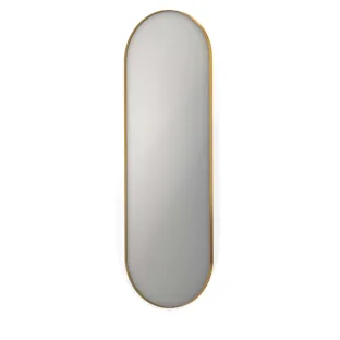 INK SP20 mirror - oval in steel frame - 60x180 cm - Matt gold