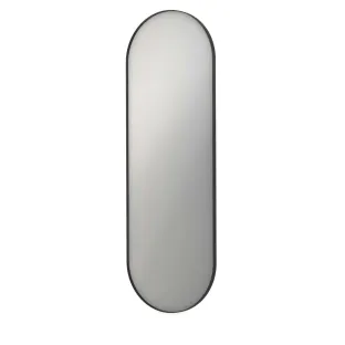 INK SP20 mirror - oval in steel frame - 60x180 cm - Matt black