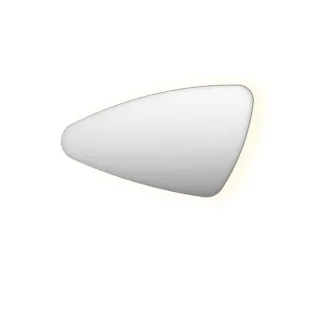 INK SP23 mirror - organic in steel frame - left version - dimmable LED with sensor switch - heating - warm and cold light - 120x4x70 cm - Brushed stainless steel