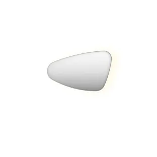INK SP23 mirror - organic in steel frame - left version - dimmable LED with sensor switch - heating - warm and cold light - 80x4x50 cm - Brushed stainless steel