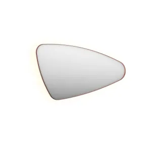 INK SP23 mirror - organic in steel frame - right version - dimmable LED with sensor switch - heating - warm and cold light - 120x4x70 cm - Brushed copper