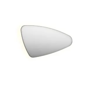 INK SP23 mirror - organic in steel frame - right version - dimmable LED with sensor switch - heating - warm and cold light - 120x4x70 cm - Brushed stainless steel