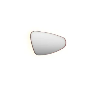 INK SP23 mirror - organic in steel frame - right version - dimmable LED with sensor switch - heating - warm and cold light - 80x4x50 cm - Brushed copper