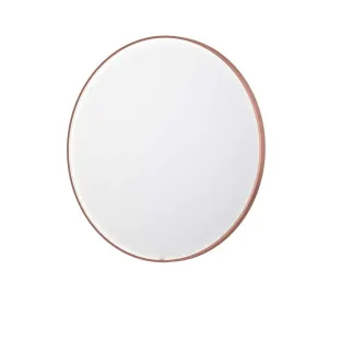 INK SP24 mirror - round in steel frame - dimmable direct LED with sensor switch - heating - warm and cold light - 120x4x120 cm - Brushed copper