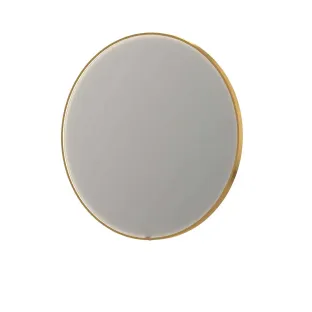 INK SP24 mirror - round in steel frame - dimmable direct LED with sensor switch - heating - warm and cold light - 120x4x120 cm - Matt gold