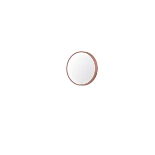 INK SP24 mirror - round in steel frame - dimmable direct LED with sensor switch - heating - warm and cold light - 40x4x40 cm - Brushed copper