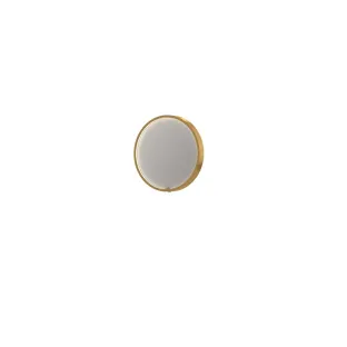 INK SP24 mirror - round in steel frame - dimmable direct LED with sensor switch - heating - warm and cold light - 40x4x40 cm - Matt gold