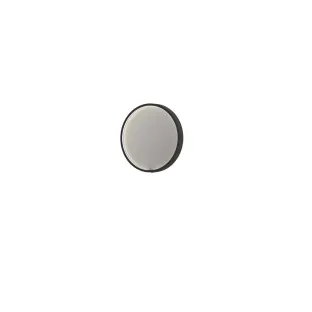 INK SP24 mirror - round in steel frame - dimmable direct LED with sensor switch - heating - warm and cold light - 40x4x40 cm - Matt black