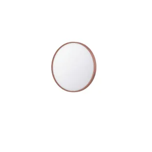 INK SP24 mirror - round in steel frame - dimmable direct LED with sensor switch - heating - warm and cold light - 60x4x60 cm - Brushed copper