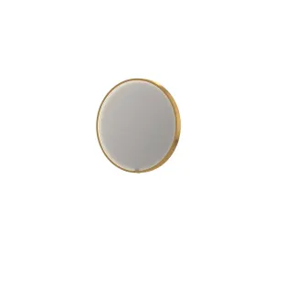 INK SP24 mirror - round in steel frame - dimmable direct LED with sensor switch - heating - warm and cold light - 60x4x60 cm - Matt gold