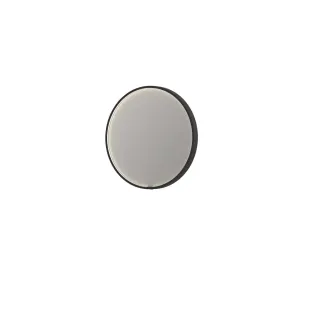 INK SP24 mirror - round in steel frame - dimmable direct LED with sensor switch - heating - warm and cold light - 60x4x60 cm - Matt black