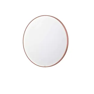 INK SP24 mirror - round in steel frame - dimmable direct LED with sensor switch - heating - warm and cold light - 80x4x80 cm - Brushed copper