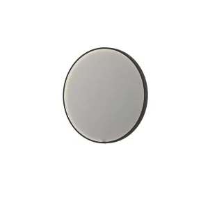 INK SP24 mirror - round in steel frame - dimmable direct LED with sensor switch - heating - warm and cold light - 80x4x80 cm - Matt black