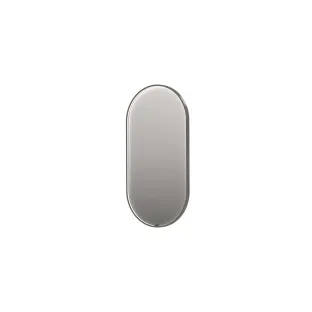 INK SP28 mirror - oval in steel frame - dimmable direct LED with sensor switch - heating - warm and cold light - 40x4x80 cm - Brushed stainless steel